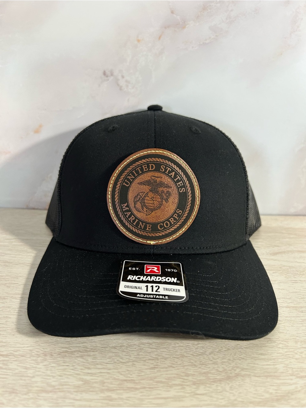 Richardson 112 Trucker Hat with United States Marine Corps Patch -